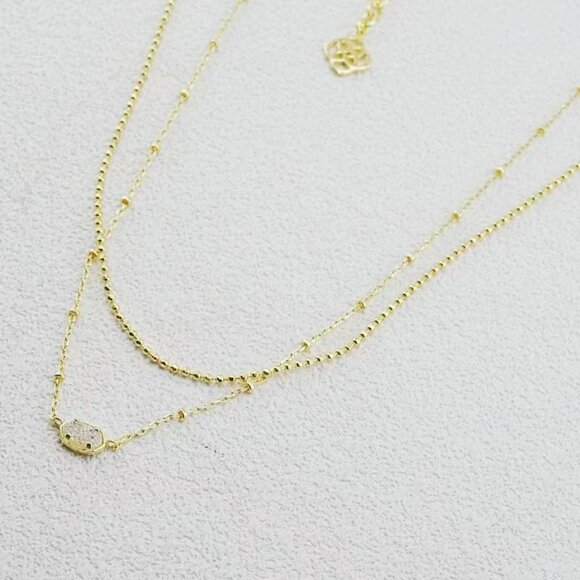 Kendra Scott Double-layered agate crystal necklace - Picture 4 of 5